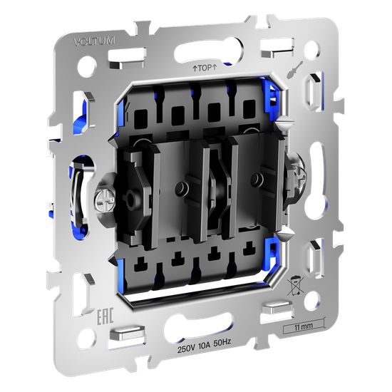 Механизм перекрестного переключателя двухклавишного 10А, S70