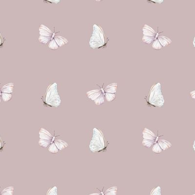 Розовые бабочки на сиреневом фоне