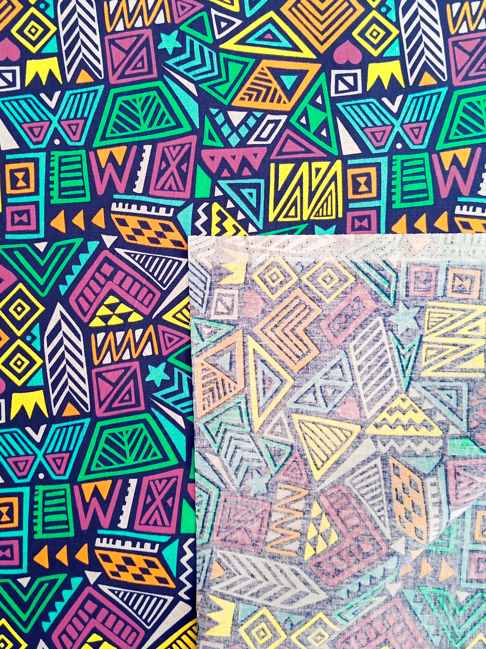 Ткань бязь плательная, рис. "Африканские мотивы", ширина 150 см, арт. 171