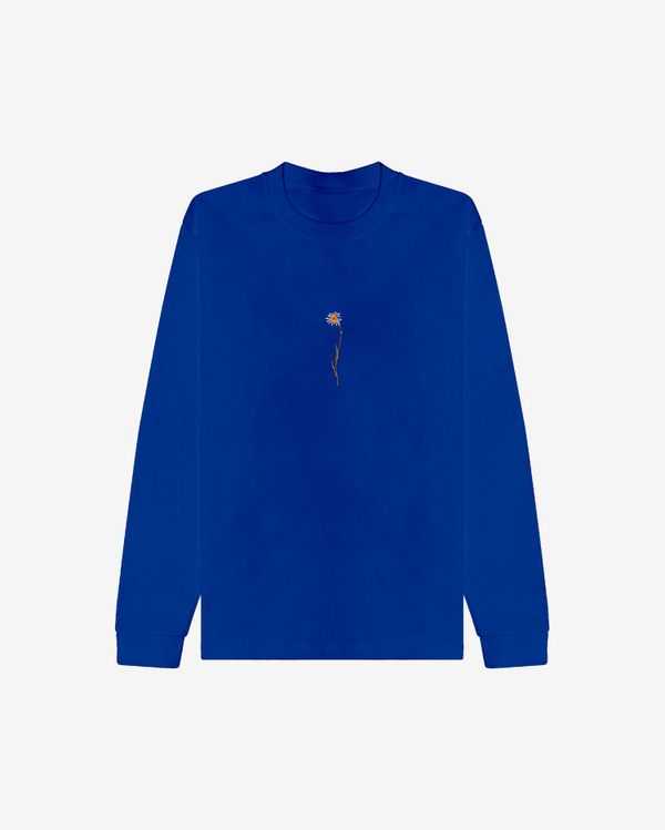 Лонгслив Ромашка Ярко-синий - фото 1