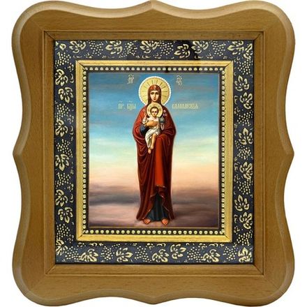 Валаамская икона Божьей Матери на холсте.
