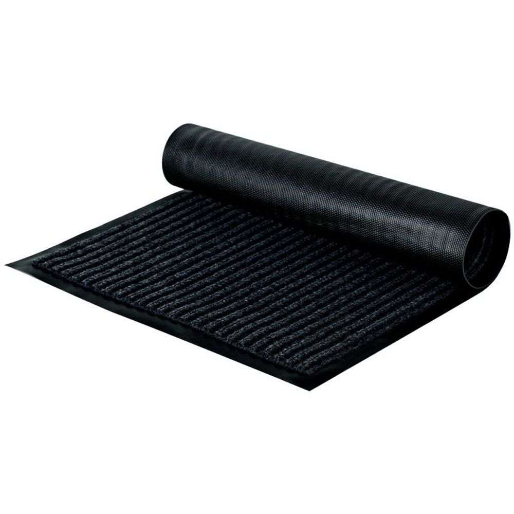 Коврик влаговпитывающий,ворсовой, ребристый OfficeClean, 40*60см, черный