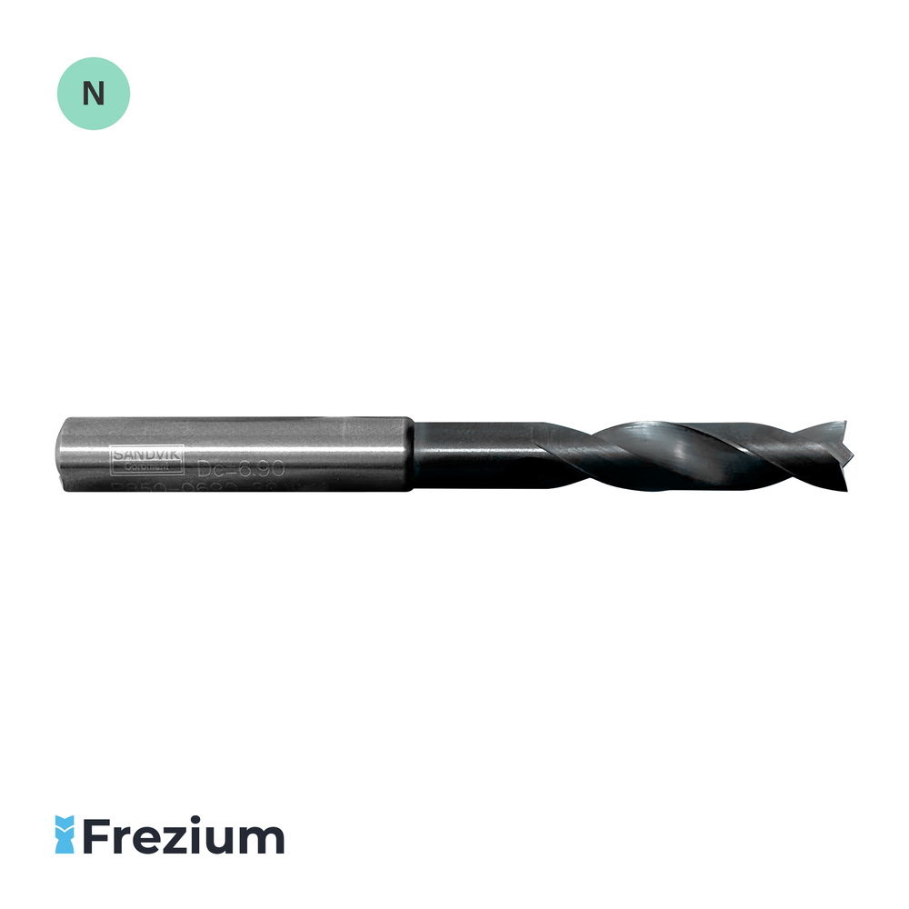 Сверло твердосплавное Sandvik Coromant (6,9x8x30x79,4; R850-0690-30-A1A N20D; СОЖ)
