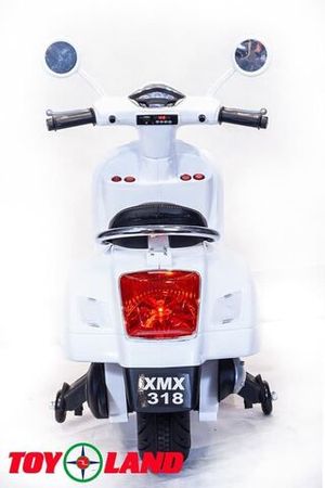 Детский электромотоцикл Toyland Vespa XMX 318 белый фото №5
