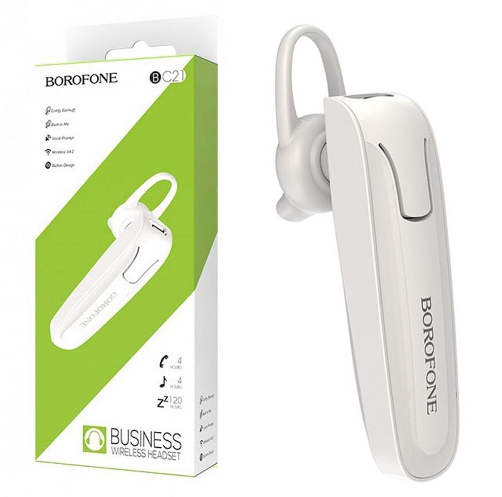 Гарнитура Bluetooth BOROFONE BC21 (белый)