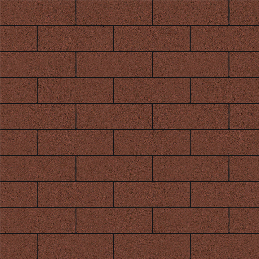 Тротуарная плитка ПРЯМОУГОЛЬНИК 300х100 мм - Стандарт Красный