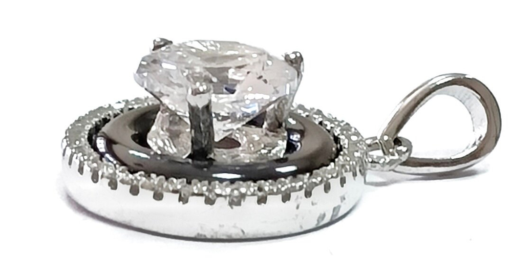 Ювелирная подвеска из серебра с керамикой