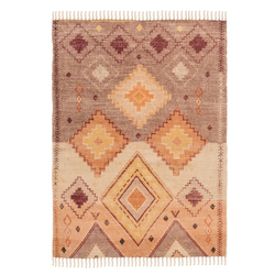 Ковер из хлопка с этническим орнаментом цвета лаванды из коллекции ethnic, 160x230 см