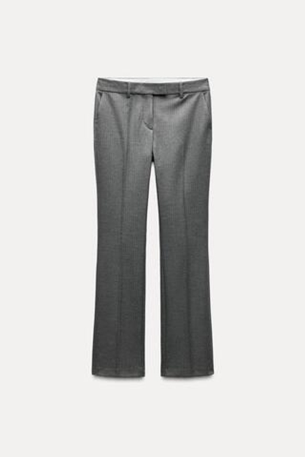 ZARA БРЮКИ С НИЗКОЙ ПОСАДКОЙ, МЯГКИЙ СЕРЫЙ