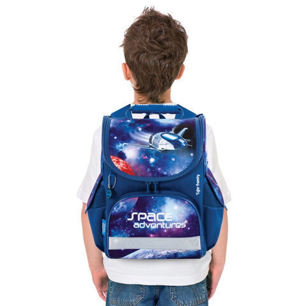 Ранец ЮНЛАНДИЯ by TIGER FAMILY, Эргономичный, "Space adventures", 35х31х19 см, 229987