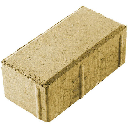 Тротуарная плитка 7П.6 “Брусчатка”, 200х100х60 мм Желтый