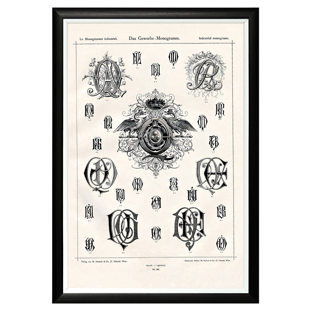 Арт-постер Объект мечты Монограмма 46