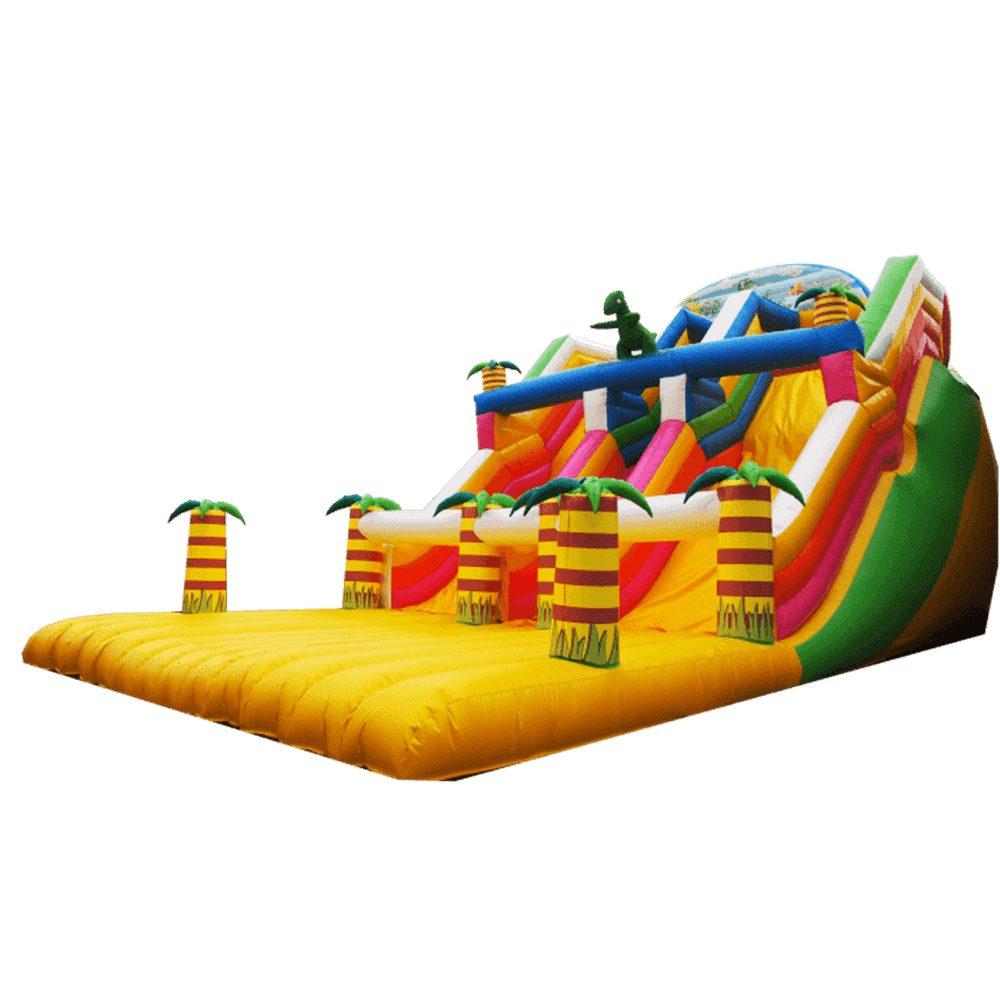 Коммерческий надувной батут "Отважный динозавр"