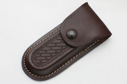 Чехол кожаный коричневый для ножа или мультитула