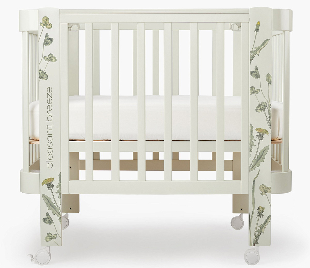 Детская кроватка-трансформер Happy baby Mommy Love в комплекте с расширением 160х70 sage