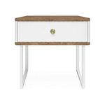 Тумба прикроватная на ножках ROYAL 5301 эко (Дуб Веллингтон-Белый-р.золото)