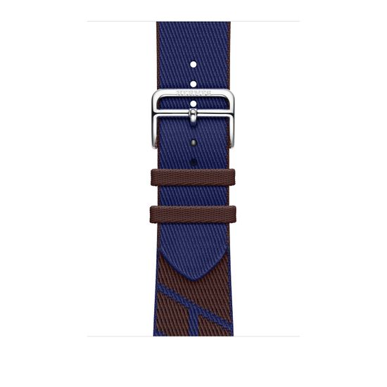 Apple Watch Hermès 45mm Silver Stainless Steel Case with Jumping Single Tour Rouge Sellier/Bleu Saphir