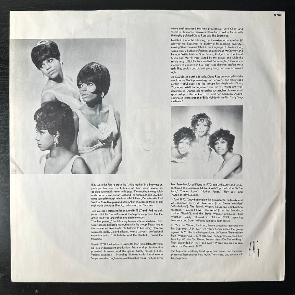 Diana Ross & The Supremes ‎– Love Supreme ( Германия 1988 г.)