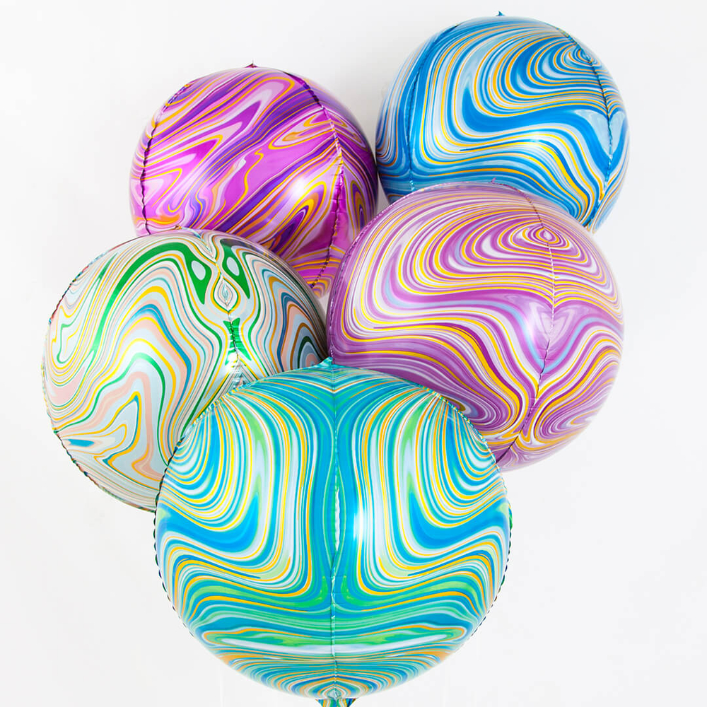 Шар 3D сфера Мраморная иллюзия, Фуше