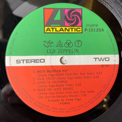 Винтажная виниловая пластинка LP Led Zeppelin IV (Japan 1976) (Obi) Going To California