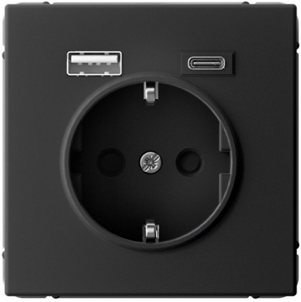 Розетка с заземлением с 2 USB  Systeme Electric GAL001032