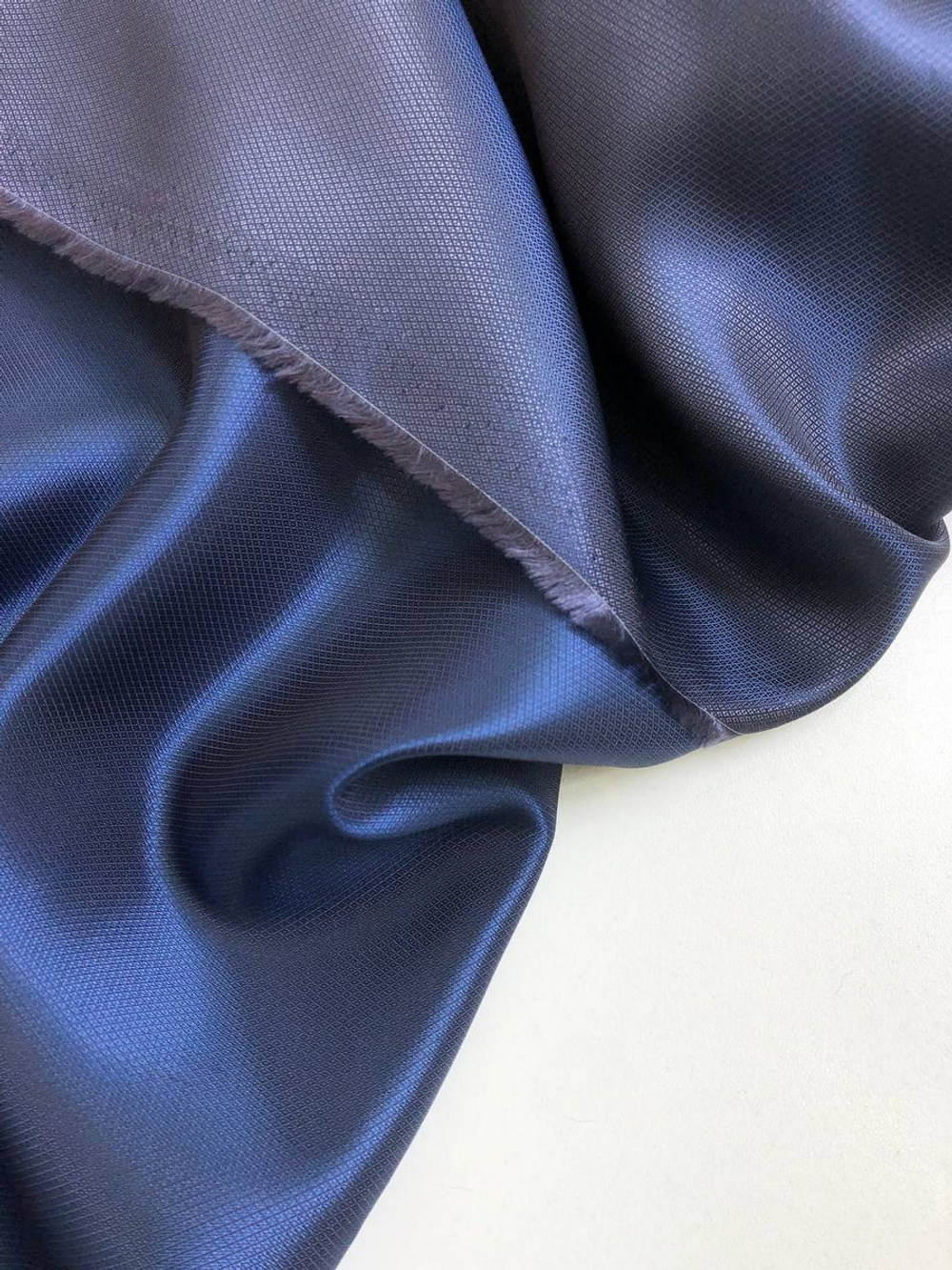 Подклад синий, вискоза, жаккард точка