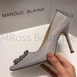 Туфли-лодочки Manolo Blahnik glitter