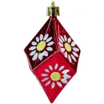 Новогоднее украшение Ромбики 6шт 19.2*9.6*4.8