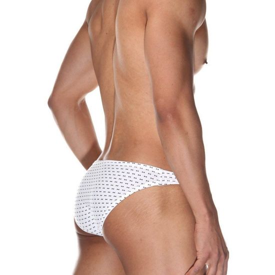 Трусы мужские слипы белые с принтом DARKZONE DZN6470