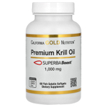 California Gold Nutrition, масло криля премиального качества с SUPERBABoost, 1000 мг, 60 капсул из рыбьего желатина