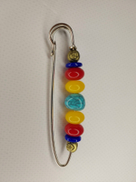 Булавка брошь "морские камушки" для кардигана,  пальто, платков, костюмов, одежды.Цвет бежевый синий красный.