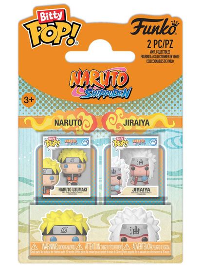 Набор Funko Bitty POP! Naruto Shippuden Naruto & Jiraiya (Exc) 2шт 92842 / Фигурка Фанко Битти ПОП! по мотивам аниме "Наруто", Наруто и Джирайя