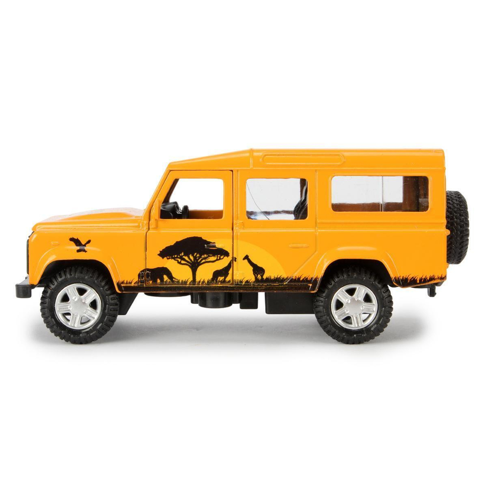 Модель ин. мет. "Land Rover Defender Сафари" 12см, открыв. двери, в коробка DEFENDER-SF (Технопарк)