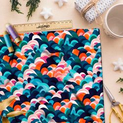 Ткань премиум шелк искусственный Армани чудесные приключения