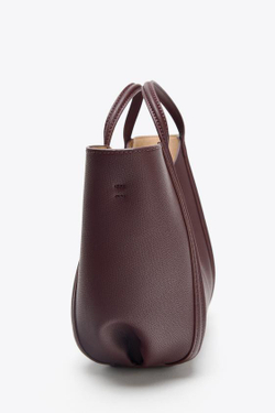 ZARA НЕБОЛЬШАЯ СУМКА С ДЕКОРАТИВНОЙ СТРОЧКОЙ, БУРГУНДИ