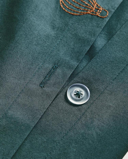 ZARA HOME ДЕТСКИЙ ПОДОДЕЯЛЬНИК С ВЫШИВКОЙ, ЗЕЛЕНЫЙ