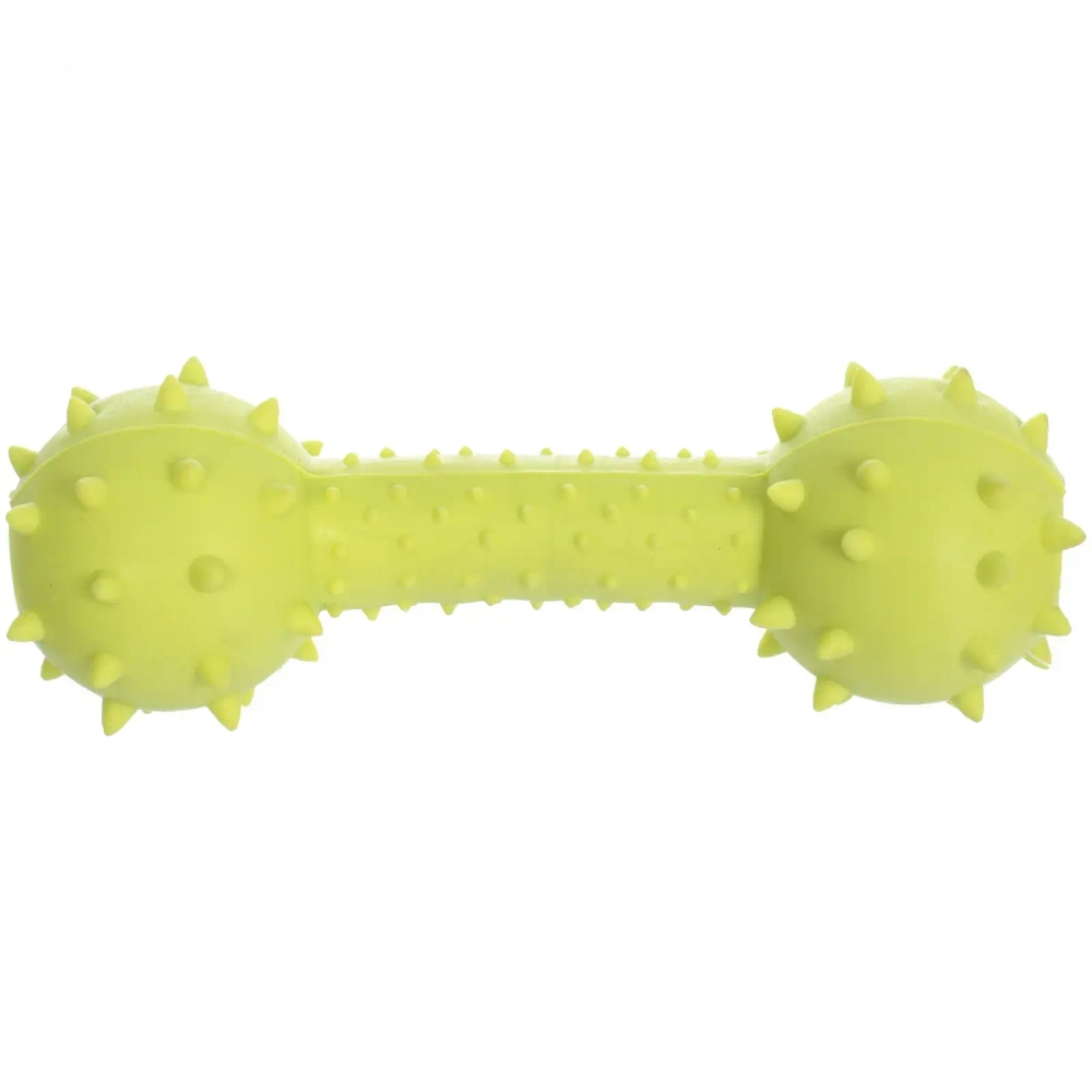 Игрушка для собаки «Bubble gum-Гантель» 14см цвет зеленый Ultramarine✦