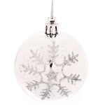Новогодние шары «Сказочные снежинки» 6 см (набор 3шт), серебро/серебро