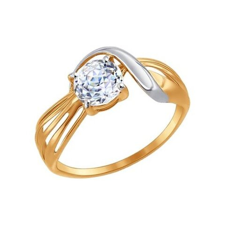 Кольцо из золота с фианитами