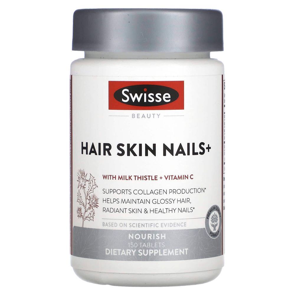 Swisse, Ultiboost, добавка для здоровья волос, кожи и ногтей Hair Skin Nails+, 150 таблеток