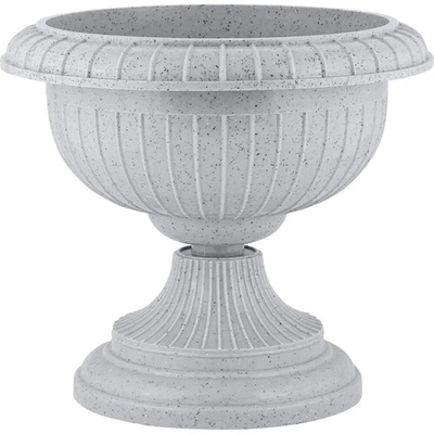 Вазон на ножке большой D 395 мм, светлый камень