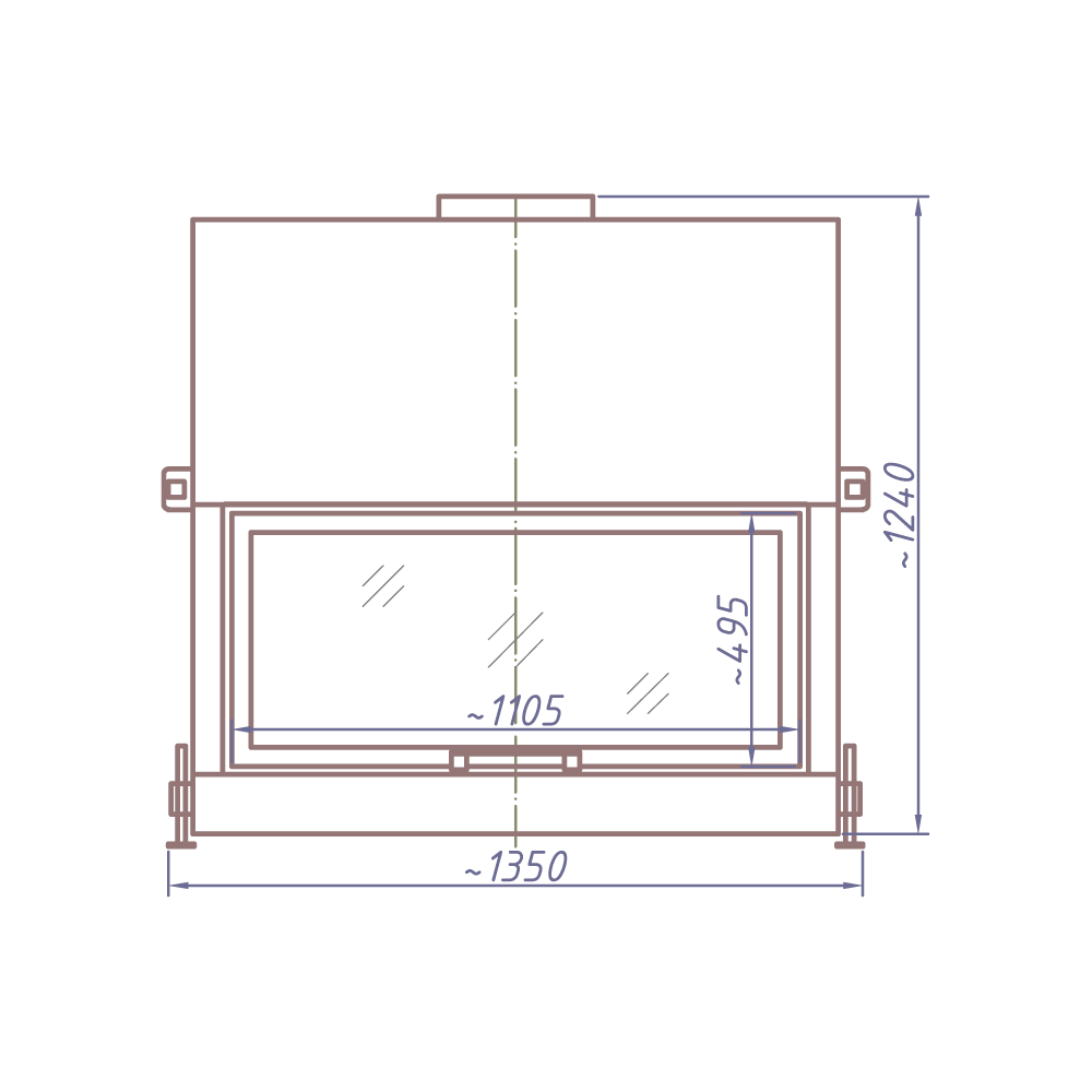 КАМИННАЯ ТОПКА DHF 1100W (STAV)