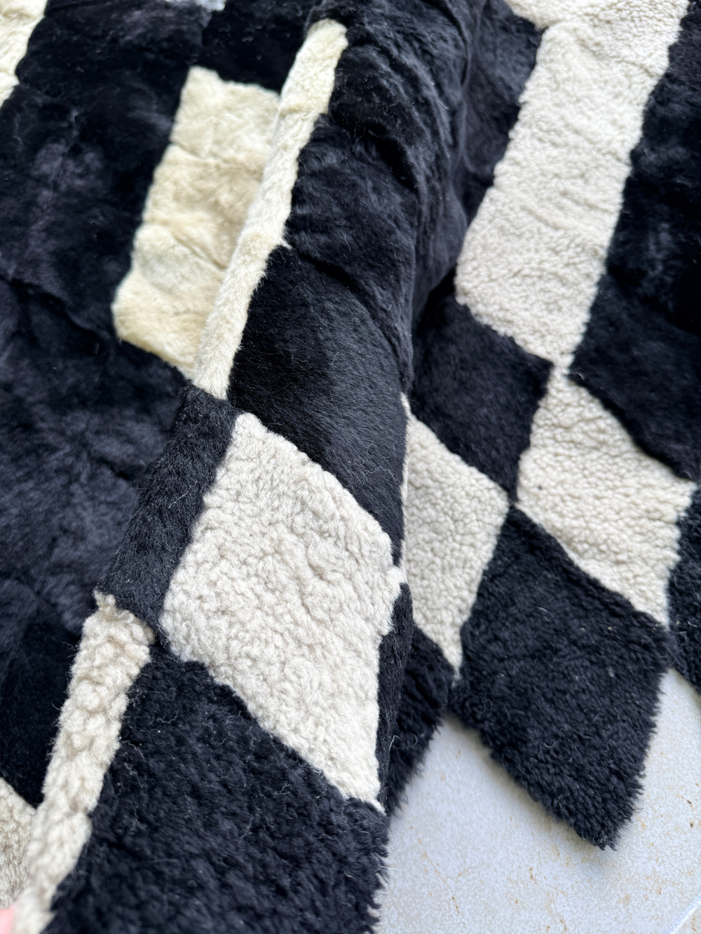 Покрывало меховое ковер из шкуры овчины