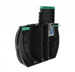 Септик переливной Мультпласт Термит Профи+ 5,5 PR 5500 л. горизонтальный / 2200 л. в сутки / 12 чел. / принудительный сброс (2100x1970x2590см;237кг;черный) - арт.555462