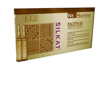 Лосьон для восстановления структуры волос «Плацента Себ», Silcat, N5, BES, 12х10 мл.