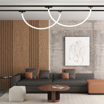 Адаптер/держатель для однофазного трехжильного трека без токопровода для светильников 359128-359133 ("Гибкий неон") 359135 черный KONST Ramo Novotech