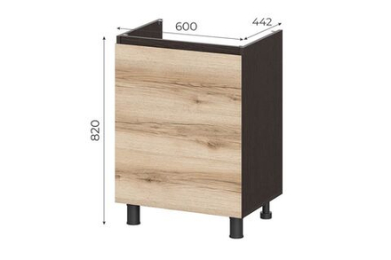 Берген (Мебельный фонд) 6м1 Тумба 600мм под мойку