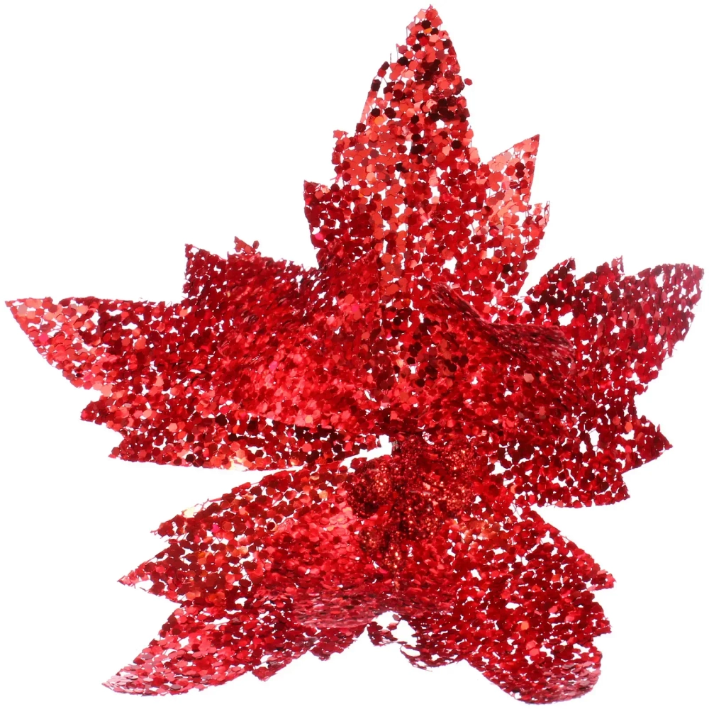 Украшение новогоднее «Пуансеттия - Царица ночи» 24 см, Красный