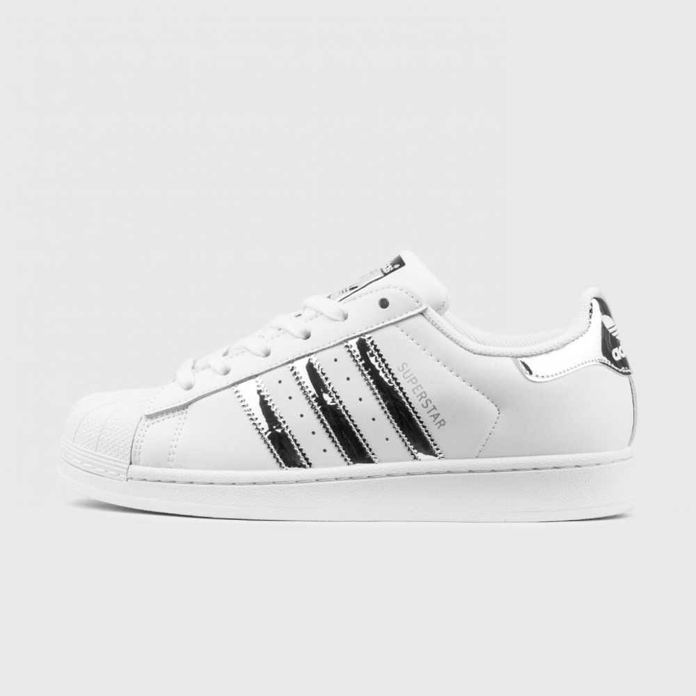 кроссовки Adidas Superstar White / Silver Wmns