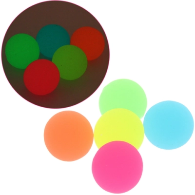 Мяч 27 мм «Неон» каучуковый, светится в темноте, микс СТИКЕР НА ВЛОЖЕНИЕ